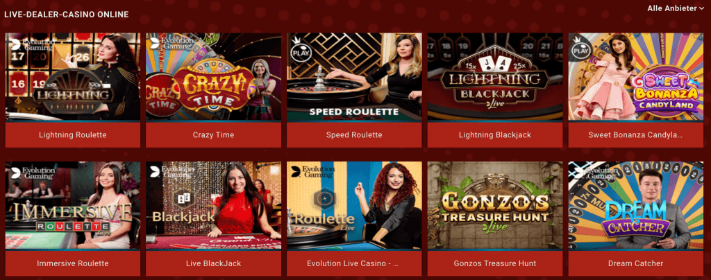 Rant Casino Live Casino Angebot