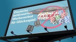 Aktuelle Umfrage: Deutsche befürworten Werbeverbot für Glücksspiel